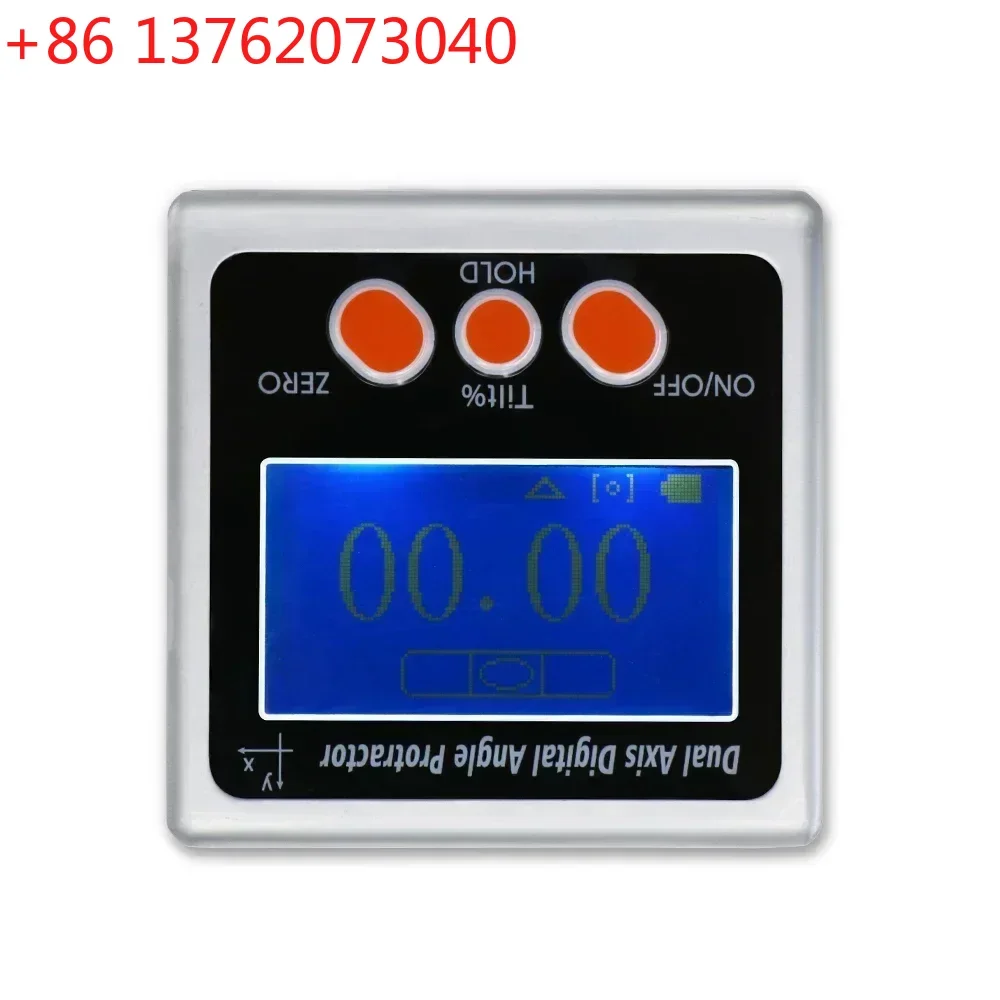 Dual Axis Digital Protractor Inclinometer Digital Bevel Box Aluminum Alloy Material With Magnets Angle Measuring Tools