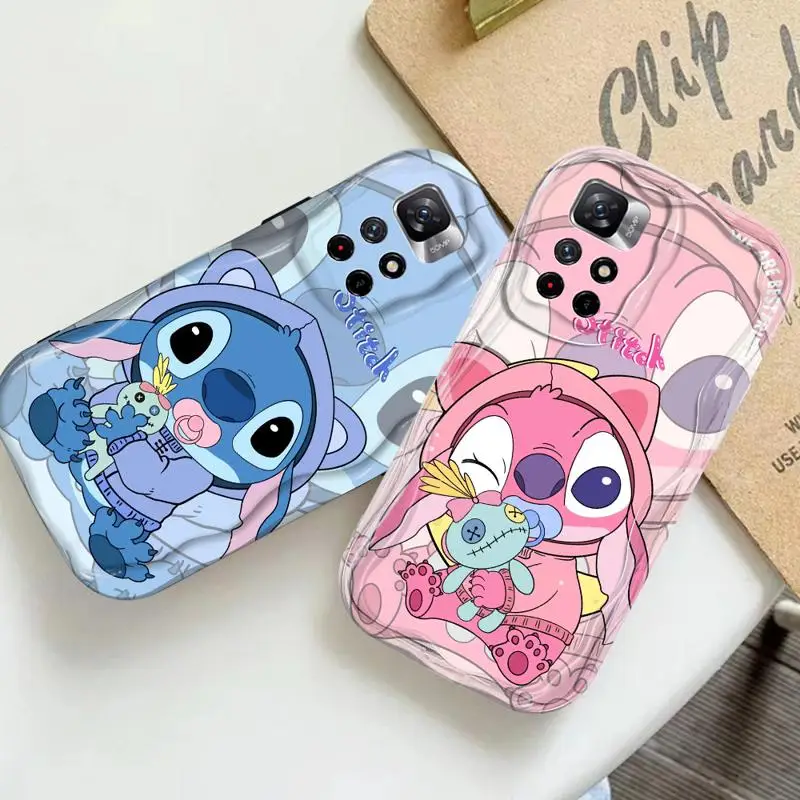 Disney Angel Stitch Phone Case for Xiaomi Redmi 9A 10C 9 10 12 12C 13C 10A 9C 13C A1 A2 Plus Bumper Cover