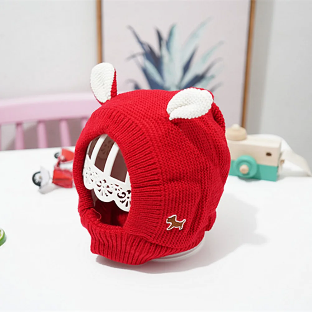

Rabbit Ear Pet Hat Dog Winter Knitted Soft Comfortable Festive Christmas Birthday Photo Props Pet Supplies Dog Hats