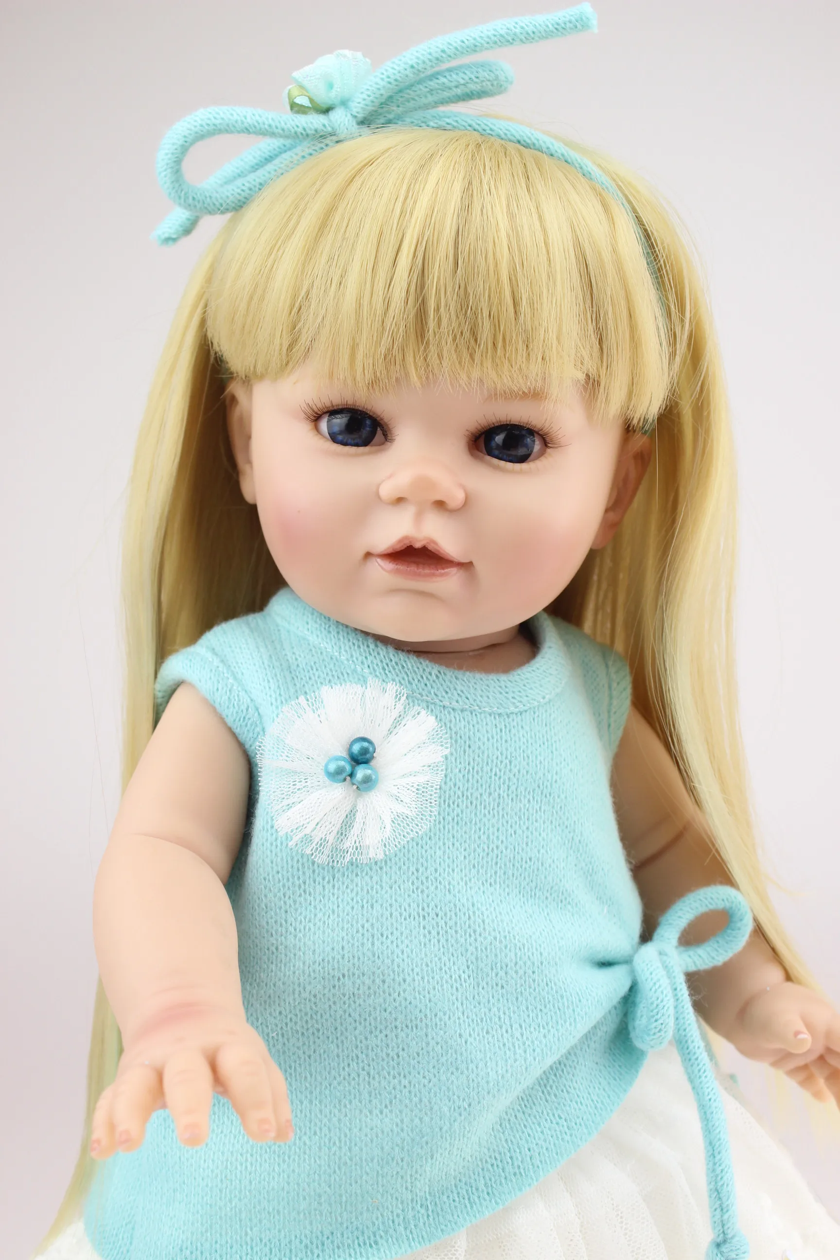 

16 Inch American Reborn Doll full vinyl body pretty girl toys for children gift bebe reborn