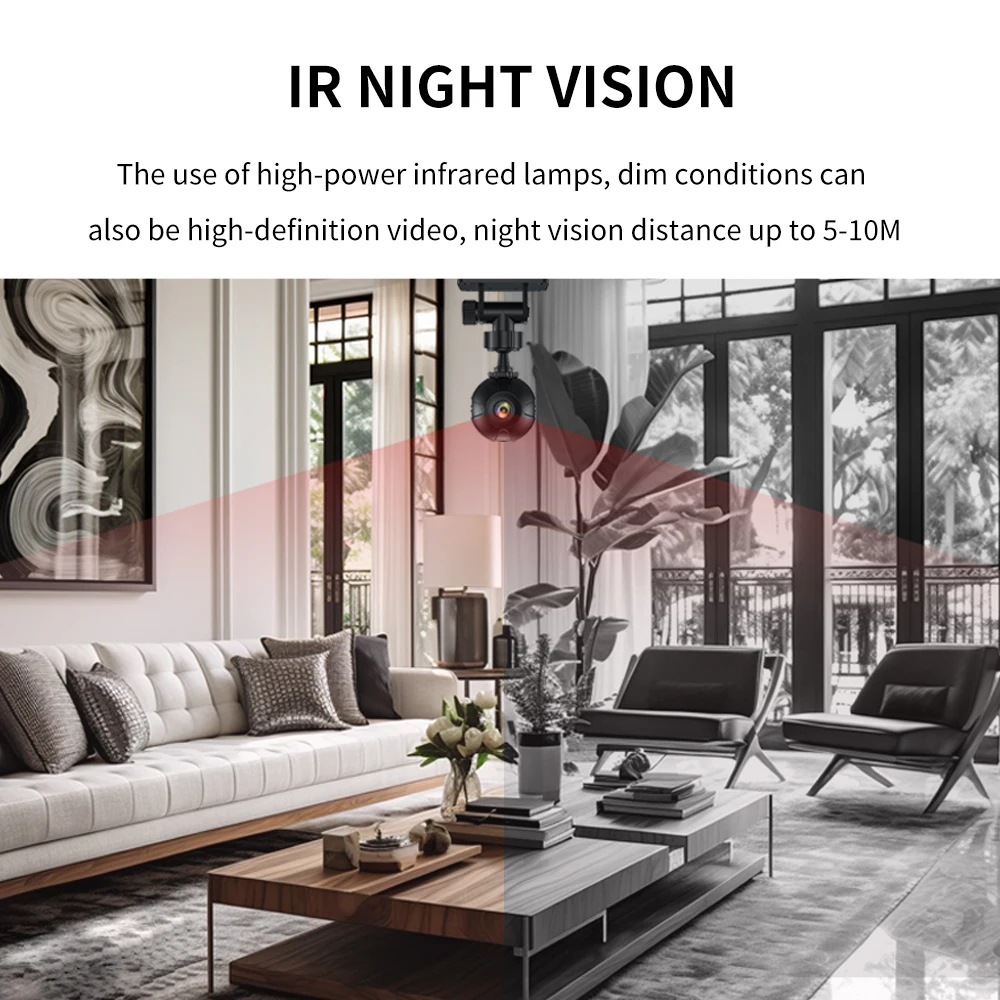 HD 1080P Mini Camera Home Small Wireless WiFi Cameras Outdoor Upgraded Motion Detection Security Alerts Night Vision Camera