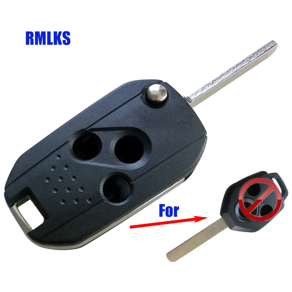 

Replacement Modified Folding Flip Remote Key Shell For Subaru Forester Legacy Car Key Blanks Case Uncut DAT17 Blade