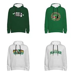 MHFC Maccabi - Haifa Green Apes Men's Pullover Hoodie Casual Hooded Sweatshirt Best Hoodies Sportswear Tracksuit with Pocket