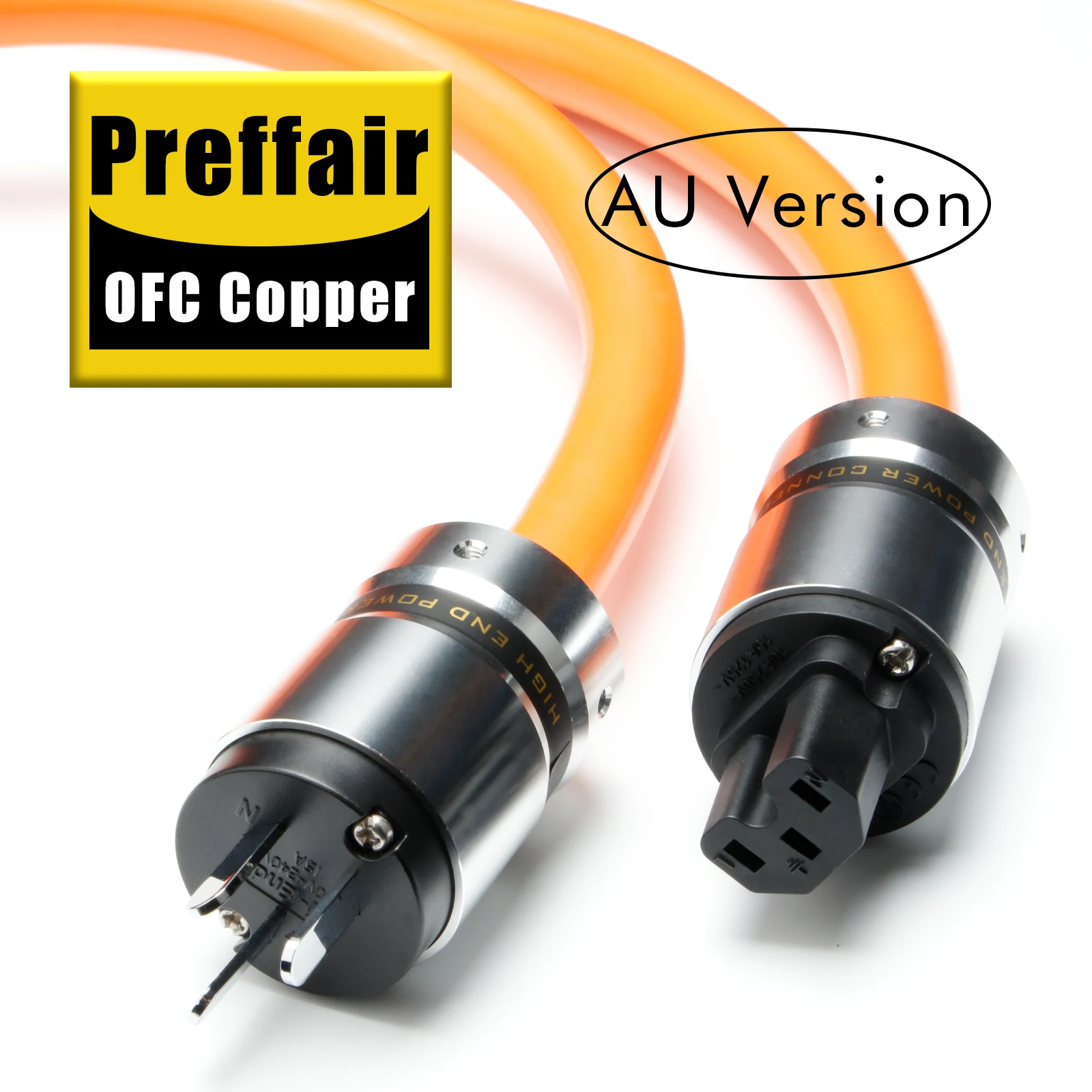 Preffair D505P080 5N OFC Reines Kupfer AU/EU/US Stromanschluss Stromkabel HIFI für Verstärker/Netzfilter – Detail 6