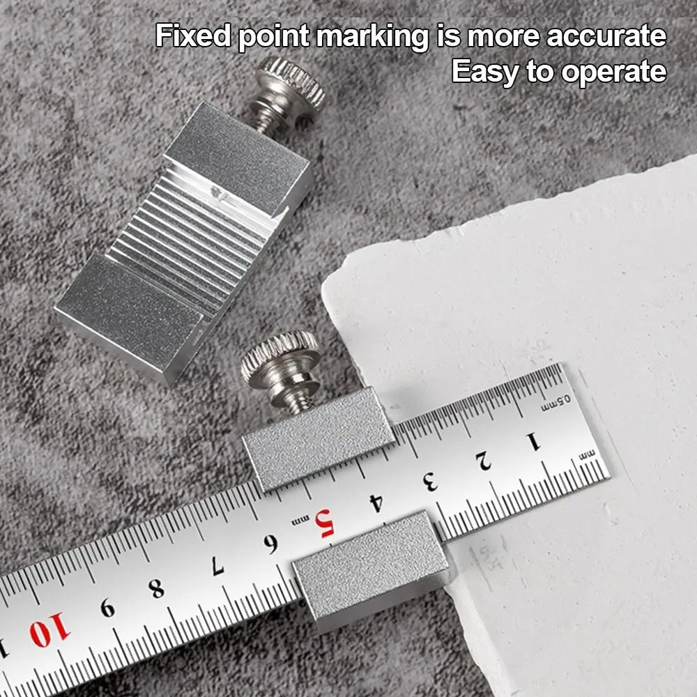 Metal Scribing Ruler Clear Scale Accurate Positioning Marking Gauge Precise Measurement Multi-Function Positioning Limit Block
