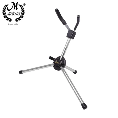 M MBAT soporte de saxofón plegable portátil soporte de pierna de Metal soporte de trípode para saxofón Alto Tenor Soprano piezas de instrumentos de viento de madera