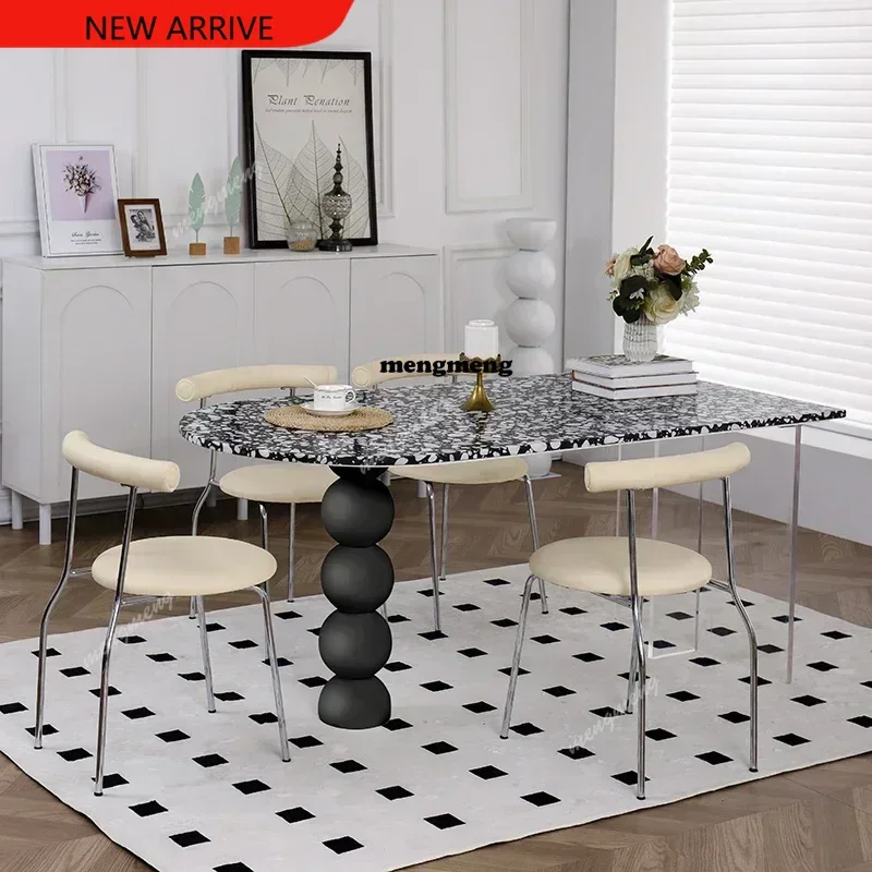 Promotion Designer Garden Dining Table Center Coffee Nordic High Hallway Wall Dining Table Chairs Small Restaurant Mesa Salon Fu