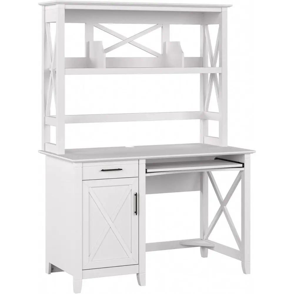 

Маленький письменный стол Key West 48 из белого дуба с навесной полкой от Bush Furniture