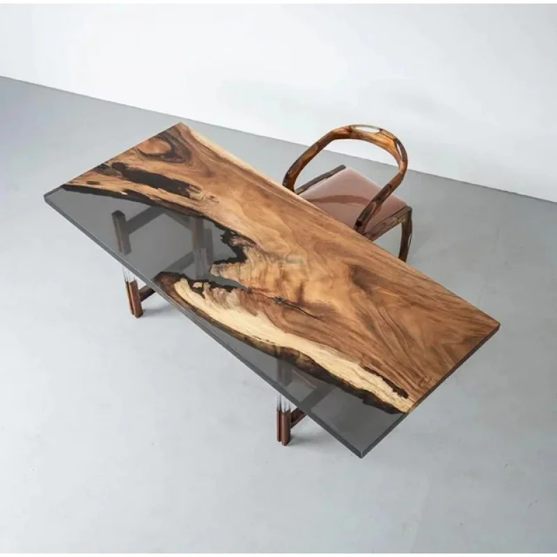 custom.High Quality Modern Style Live Table Antique Living Room Epoxy Resin Slab Wooden Dining Conference Coffee 4ft 5ft Ta