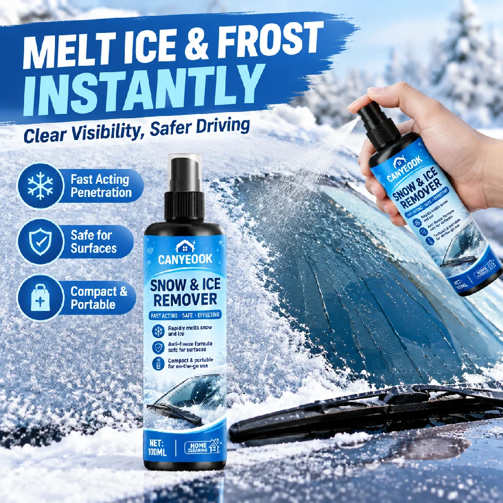 CANYEOOK Auto Snow Ice Remover Efficient Deicing Avoid Scratches On Paint Glass For Vehicle Windshield & Windows