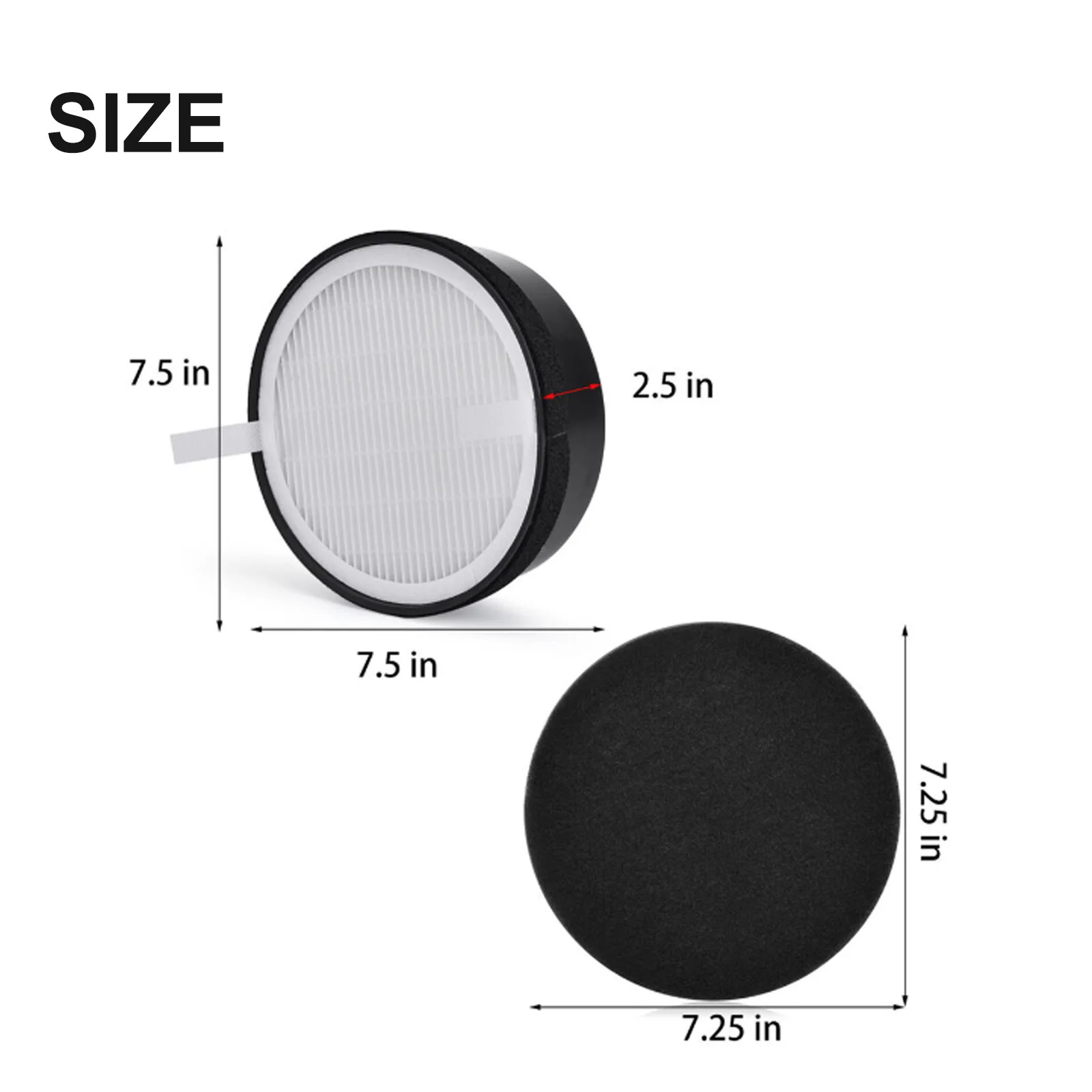 For Levoit- LV-H132 And LV-H132-RF Air Purifier Filter Replacement 2pcs True HEPA Plus- Activated Carbon Filter Home Cleaning view 6