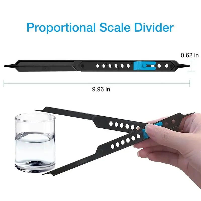 10 Inch Artist Proportional Scale Divider Pantograph Drawing Tool Rluers Draw Enlarger Reducer Tool for Office School Drawing