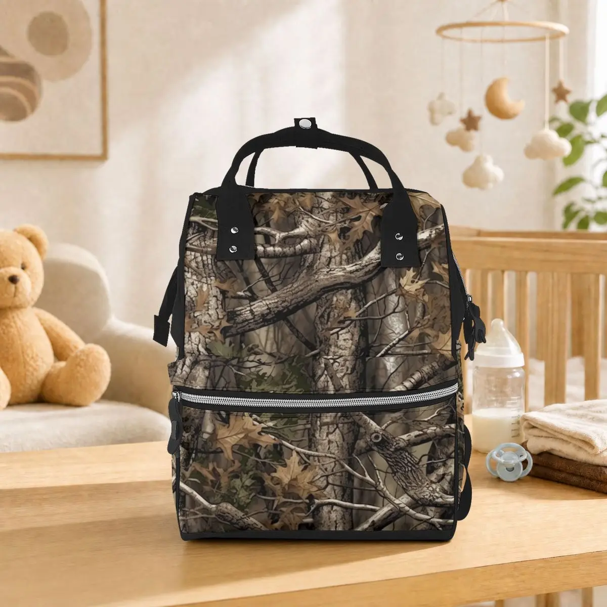 Real Tree Forest Camo Camouflage Pattern Student Backpack School Bag Hiking Travel Daypack for Men Women Bookbag Shoulder Bags