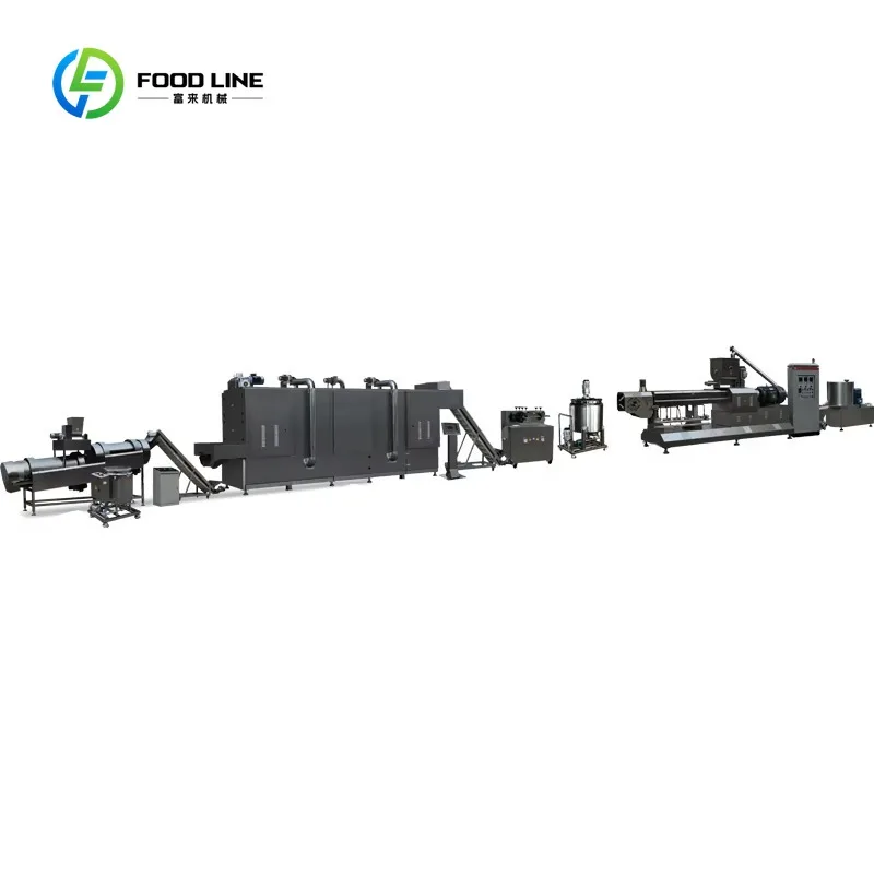 Customized Double Screw Extruder Sweet Corn Chips Food Making Puff Snack Machine