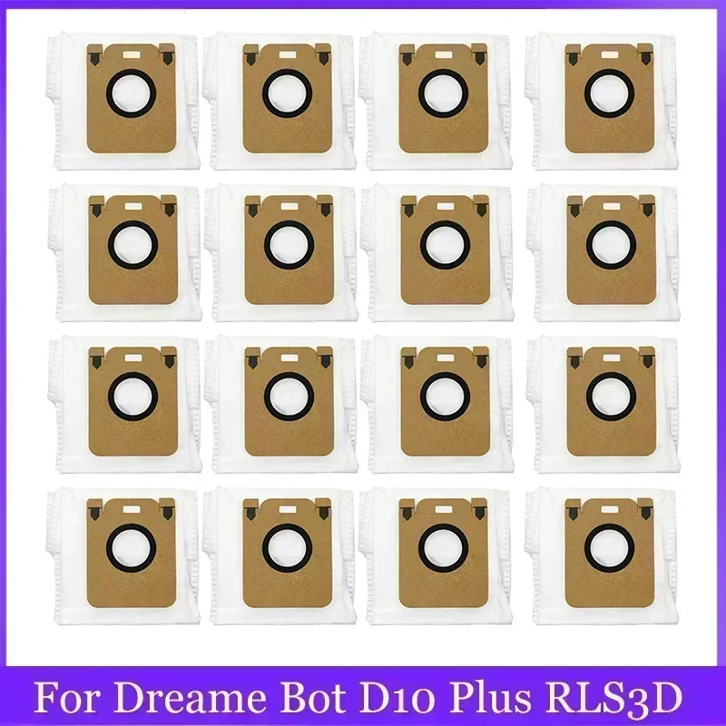 For Dreame Bot D10 Plus Accessories RLS3D Robot Vacuum Cleaner Bags Dirty Bag Replacement Spare Parts Dust Bag