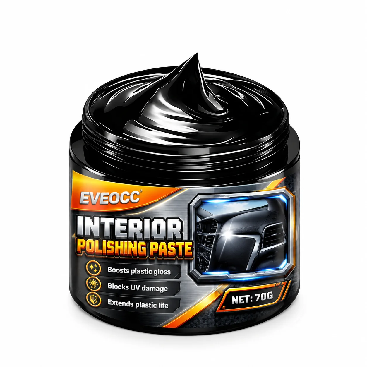 Automobile Interior Polishing Paste UV Protection Plastic Care Cream Extend Plastic Life for Car Dash Panel