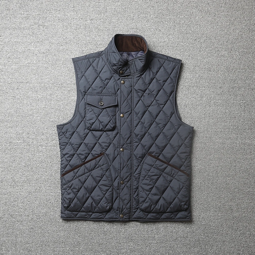 

Мужской осенне-зимний утепленный жилет с вышивкой, воротником-стойкой, ветрозащитный, из хлопка, сохраняющий тепло, универсальный, с подплечниками, модель 922