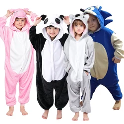 Kids Kigurumi Unicorn Pajamas Cat Children Baby Animal Overalls Jumpsuit Onesie One-Piece Sleepwear Girls Cosplay Pyjama Costume