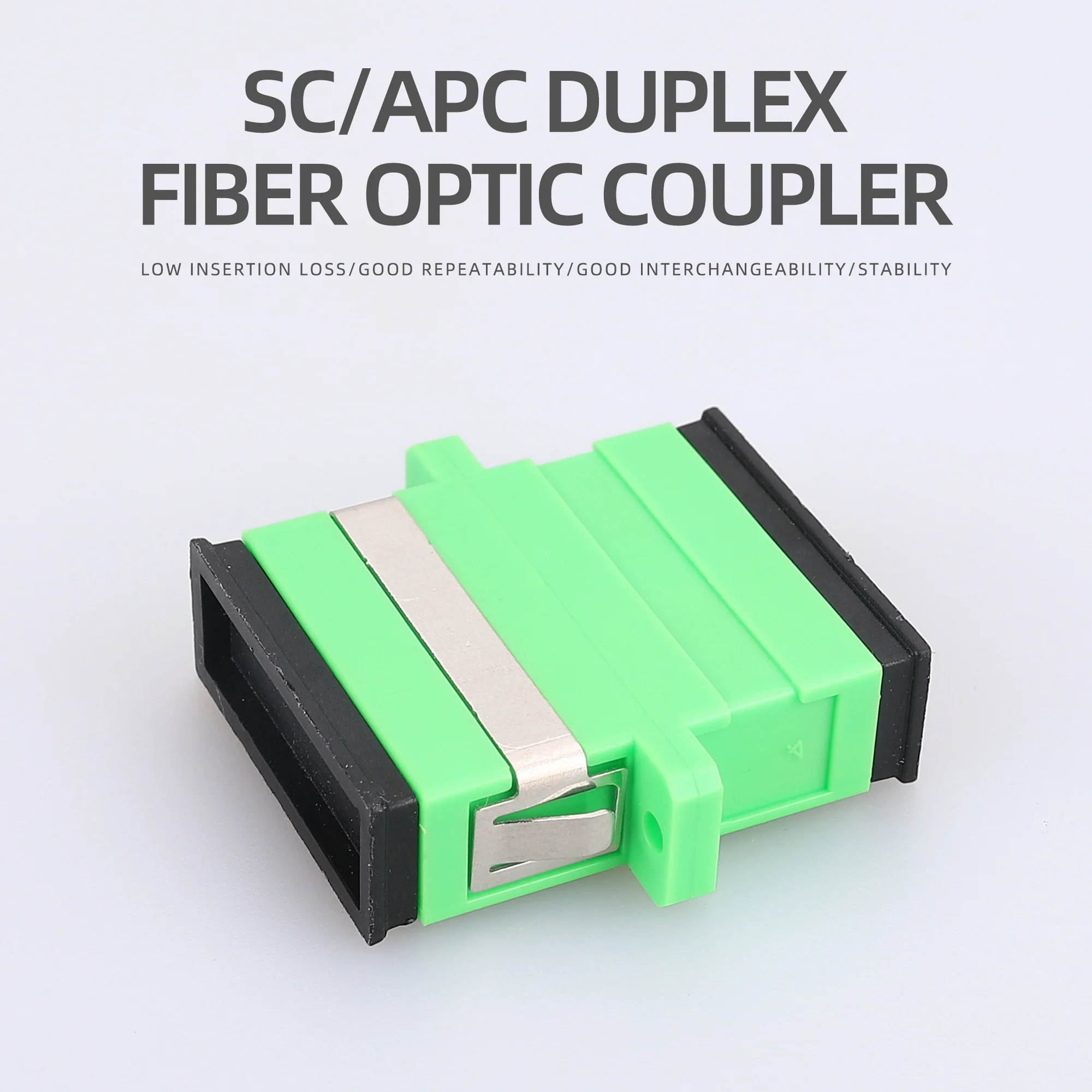 10/20/40/60/80/100Pcs SC-APC Duplexing Flange Fiber Optic Adapter  Optical Connector  (Creen)