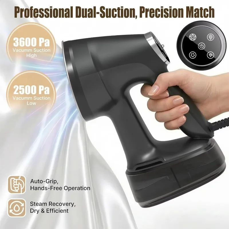 2026 New Model Suction-Type Handheld Garment Steamer Steam Ironing 400ml Water Tank LCD Display Automatic Shut-Off 1500W