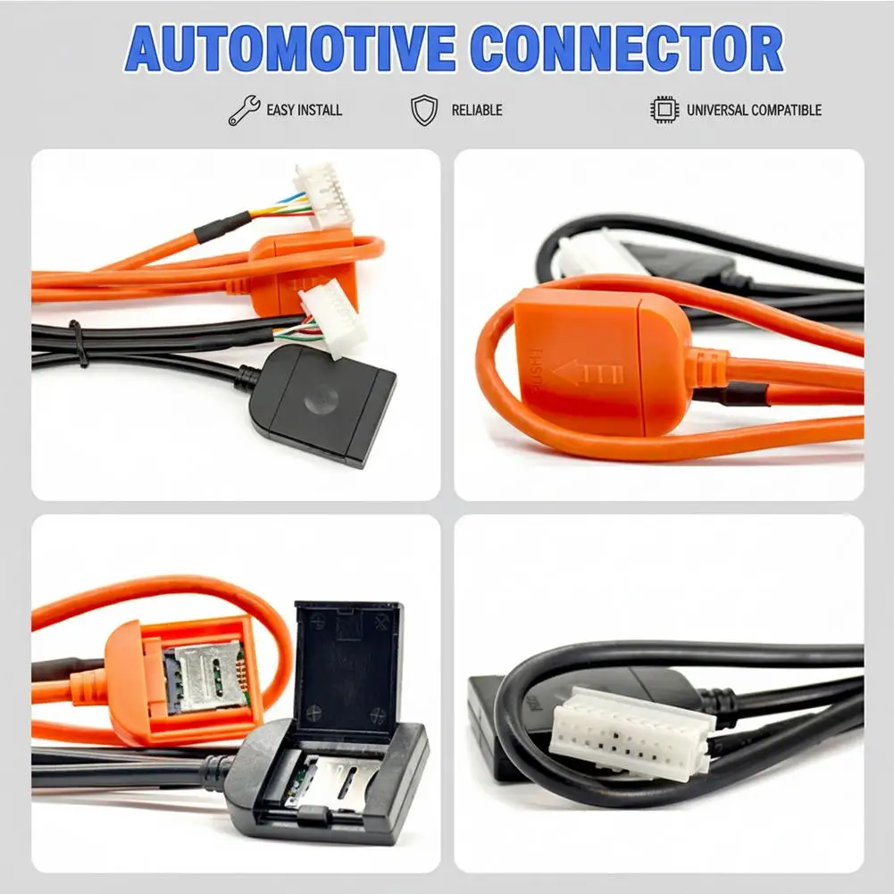 Car Dual SIM Card Extension Cable, OFC Core, Shielded Signal Transmission, Waterproof ABS Shell for Vehicle Antenna Systems