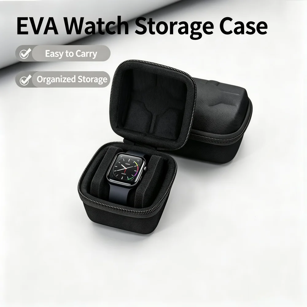 1 Slots Storage EVA Watch Travel Case Holder Shockproof Protective Watch Organizer Bag for Smart and Mechanical Wrist Watches