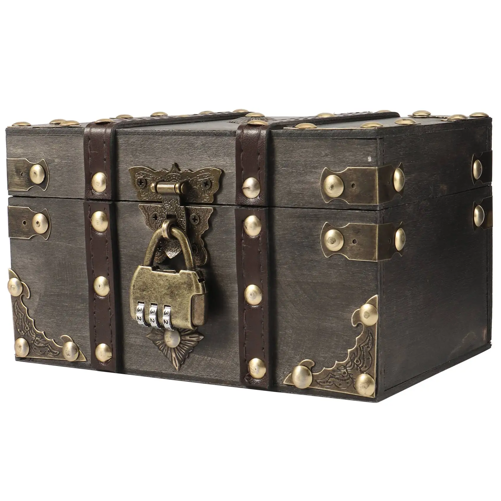 ABFN-caja de almacenamiento de madera Retro de estilo europeo, caja de almacenamiento para el hogar, decoración de caja de madera, accesorio de Escape de habitación