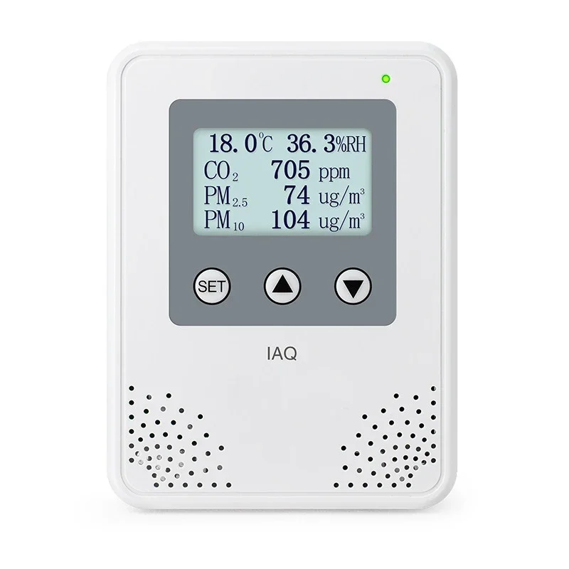 All-in-One Air Quality Sensor VOC Formaldehyde Temperature & Humidity CO2 IP54 Rated Ceiling-Mounted Detector 0-50 0-99% R H