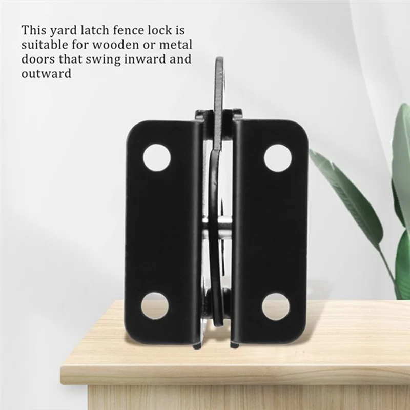 

AA60-Durable 3PCS Self Locking Heavy Force Gate Latch, Lever Lock For Wooden Fence Doors, Black