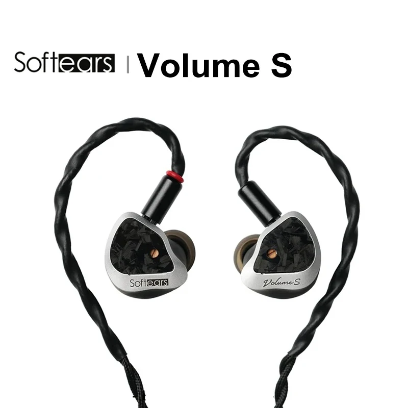 Softears Volume S 1DD+1Passive DD+2BA Hybrid Hifi Music Monitor Studio Stereo Audiophile Earphones with 3.5mm/4.4mm
