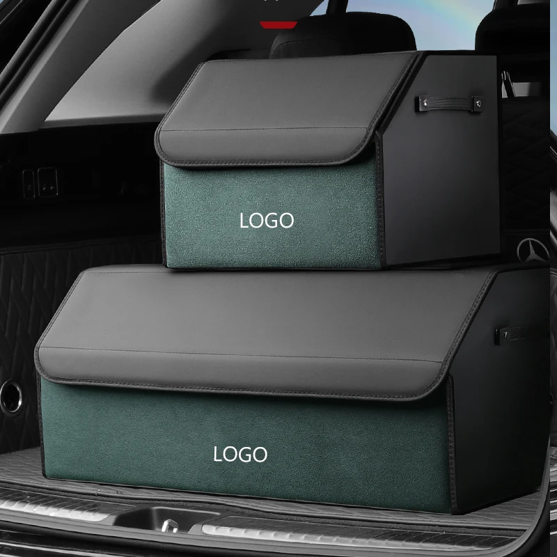 Custom Brand Badge Large Size Car Trunk Storage Multipurpose Collapsible Portable Storage Box Bin SUV Van Cargo Carrier Garage