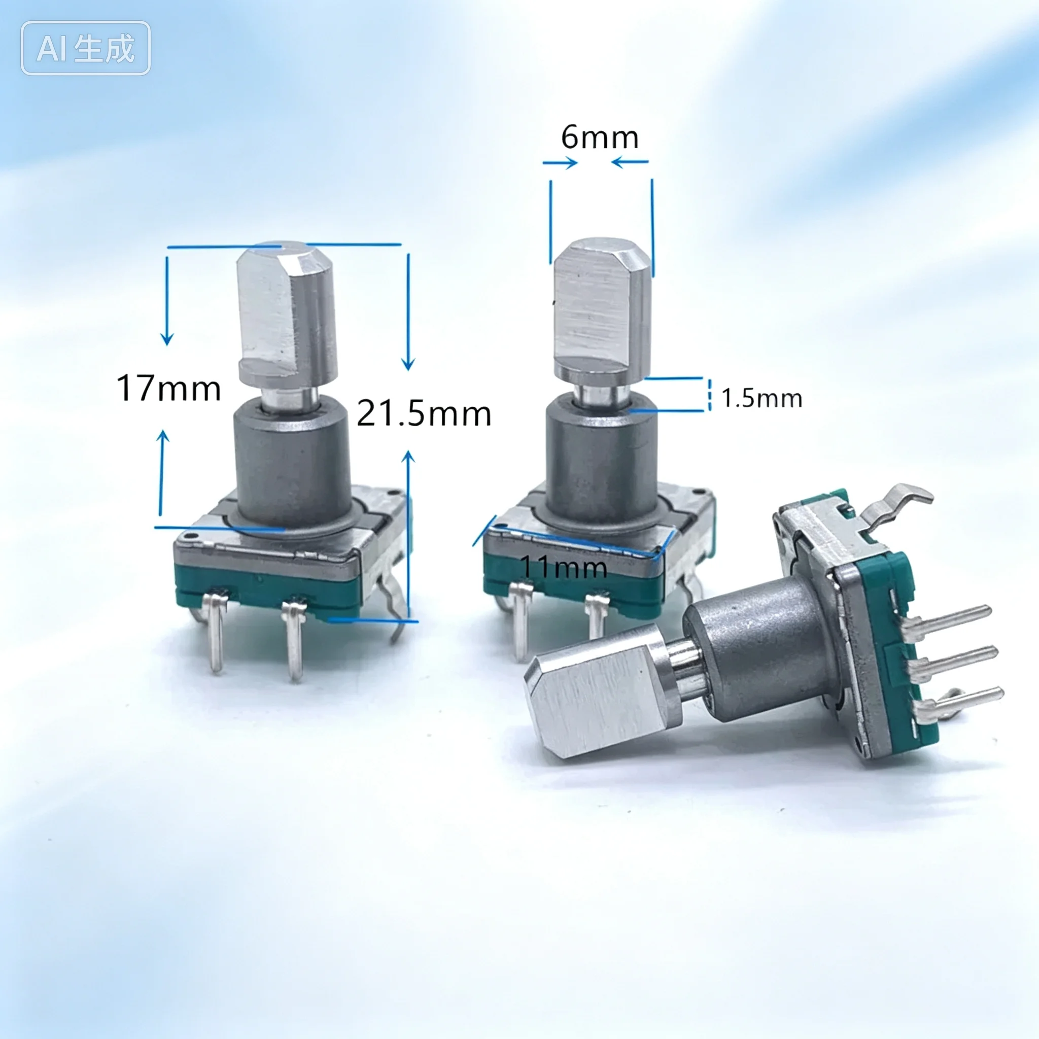 10pcs for Rotary Encoder EC11 360° With Push Switch Volume Control for Car Navigation DVD