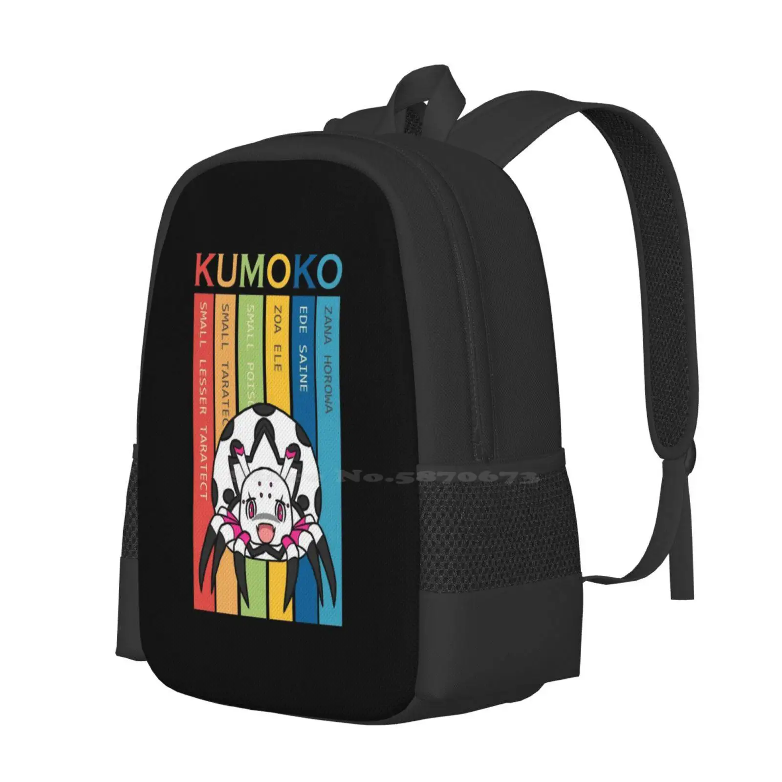 Kumoko, así que soy una araña, ¿qué? Mochila de Anime Kumo Desu Ga Nani Ka para estudiantes, bolsa de viaje para ordenador portátil escolar, Kumoko So Im A