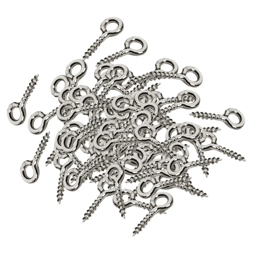 Screw Eye Pins Hooks Eyelets Threaded Peg for Half-drilled Beads DIY 200 PCS