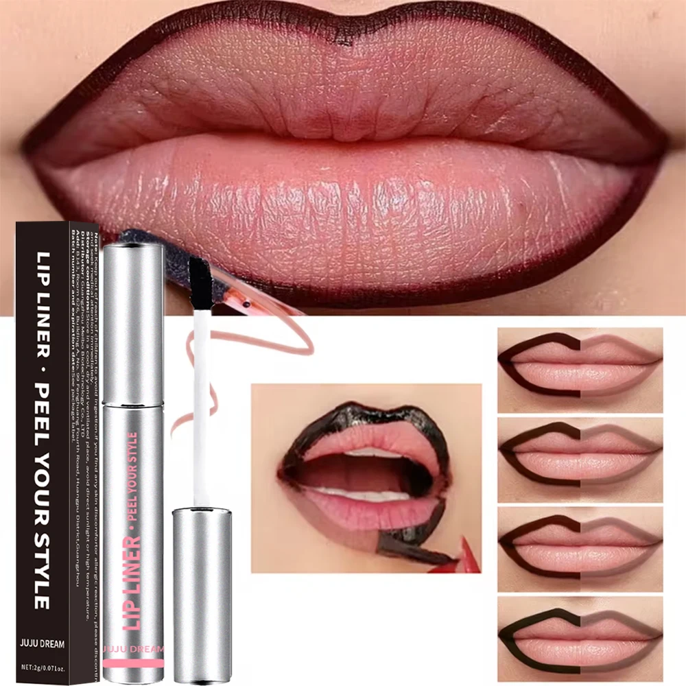 JUJU DREAM 24H langanhaltender Lipliner Peel – wasserfester, schweißfester, antihaftbeschichteter Cup-Lipliner-Glanz für das Make-up voller Lippen