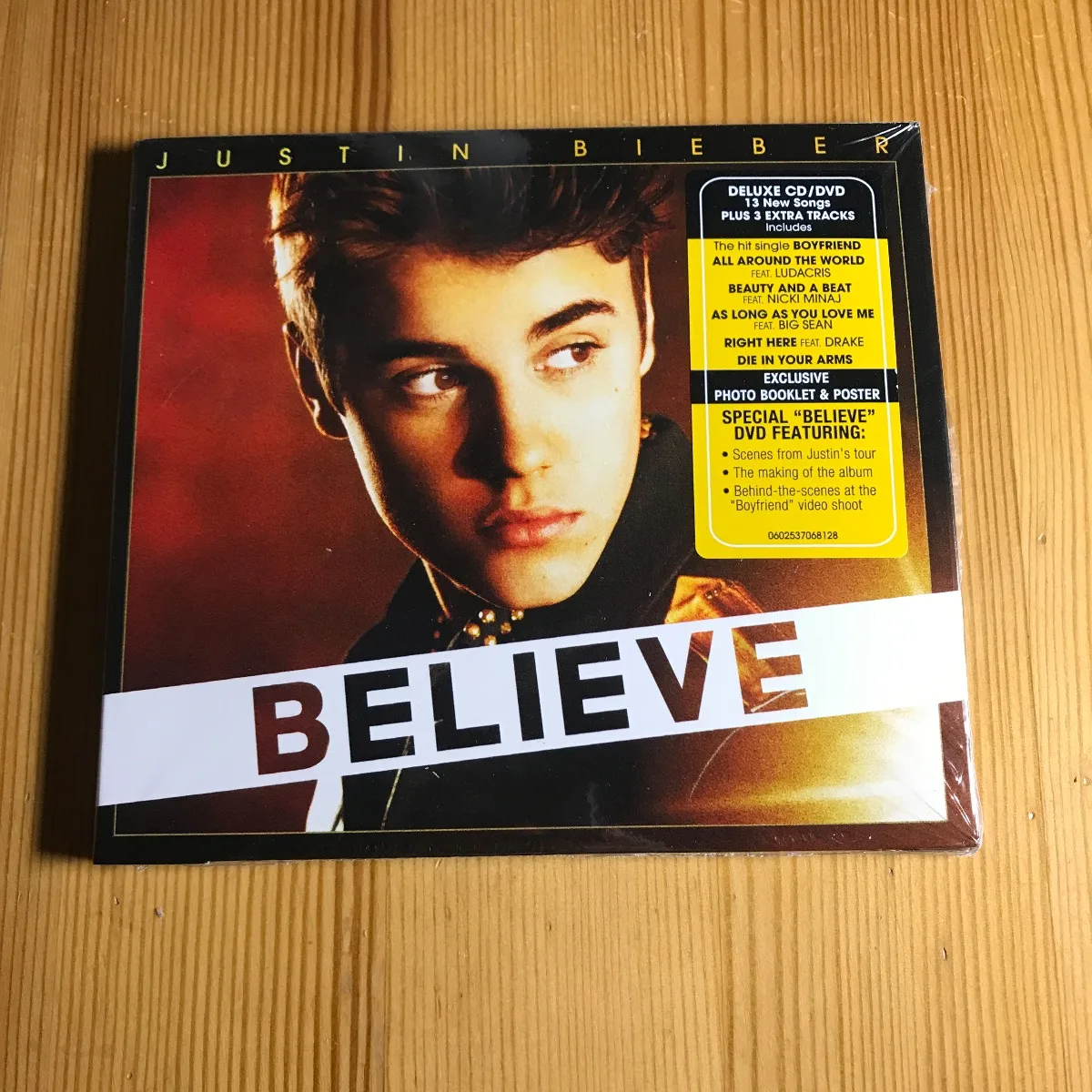 

Justin Bieber Believe CD+DVD - Deluxe Edition Brand New Unopened, Pop Music Set for Justin Bieber Fans & Pop Enthusiasts