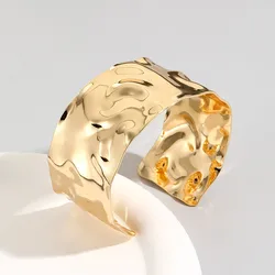 1PC Wide Thread Cuff Open Alloy Bracelet Punk Women's Adjustable Wrist Accessories Jewelry Suitable for Festival Dressing Gifts