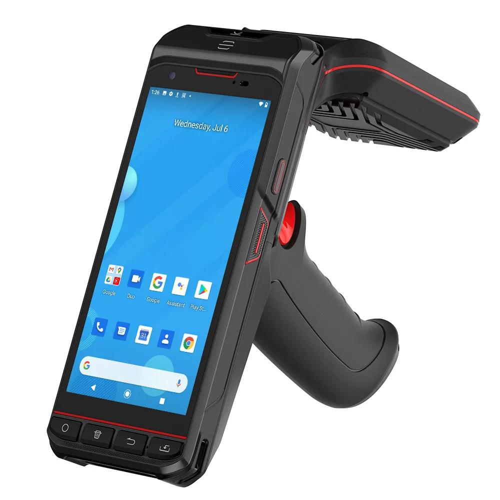 Imagem -04 - Tudo em um Handheld Pda Android Barcode Scanner Leitor Rfid Uhf Terminal de Dados Móvel Mt6762 Octa Core 4gb 64gb 4g Lte