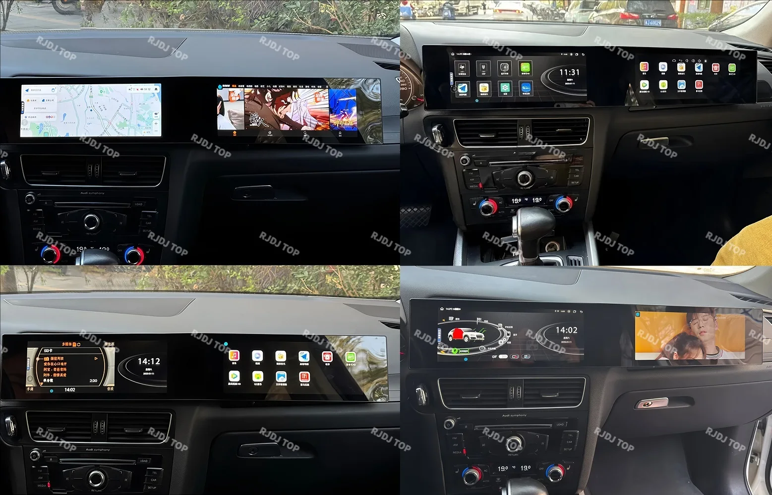 

Android 14 Auto Car Radio Navigation Multimedia Player For Audi Q5 2009-2017 Carplay 21" Dual Screen Digital Dashboard Head Unit