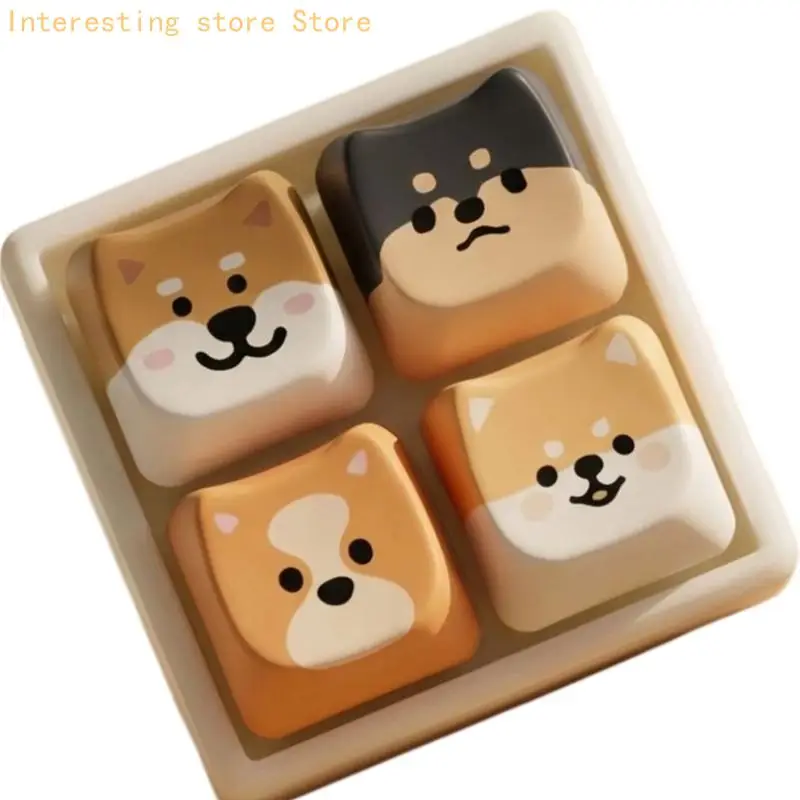 3D-gedruckte Tastatur-Tastenkappe mit niedlichem Hundemuster, Fidgets-Knopf, Geschenk für Freund 55KC – Detail 10
