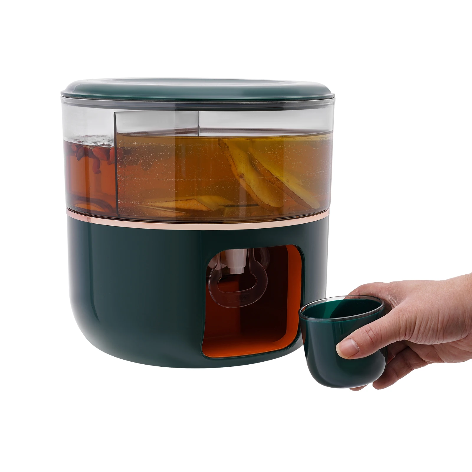 

Premium 360° Rotating Beverage Bucket, 6L Triple-Compartment Design｜Food-Grade PET & PS｜Ideal for Fridge, Parties & Camping‌