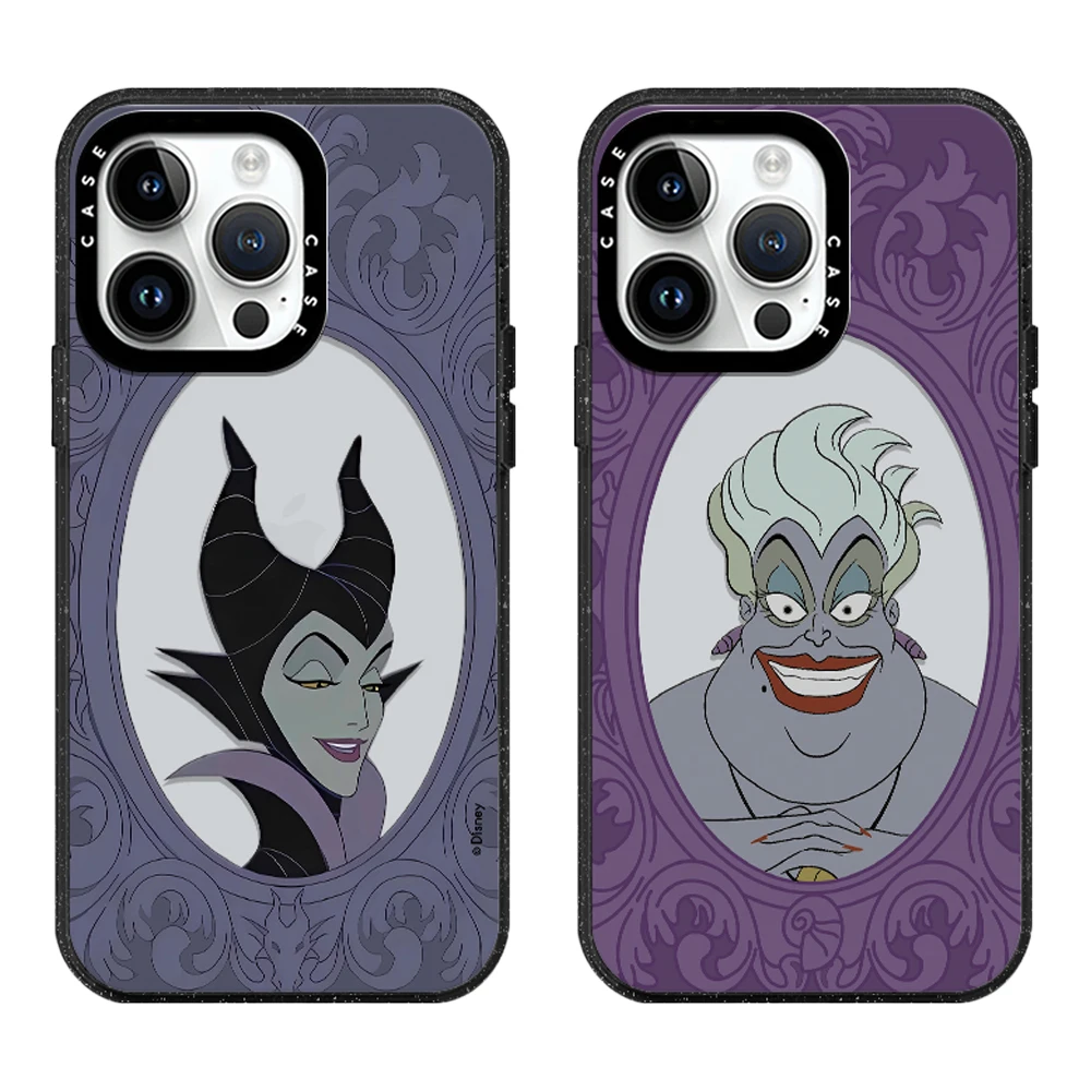 Disney Villain Evil Queen Maleficent Cruella De Vil Acrylic Phone Case With MagSafe For iPhone 16 15 14 13 12 11 Pro Max Plus