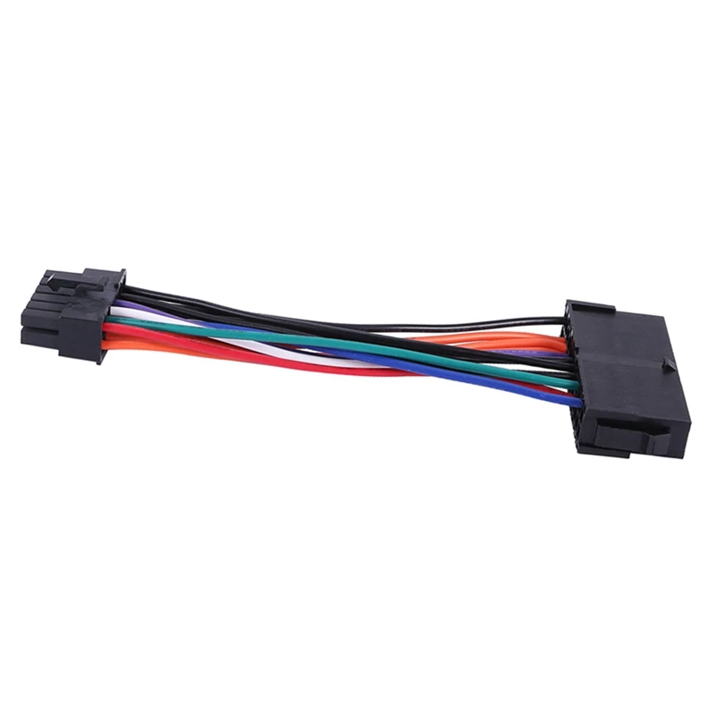 Caliente TTKK 4X PSU ATX 24Pin hembra a 12Pin macho fuente de alimentación Cable con funda 18AWG Cable para Acer Q87H3-AM Q87H3 AM placa base
