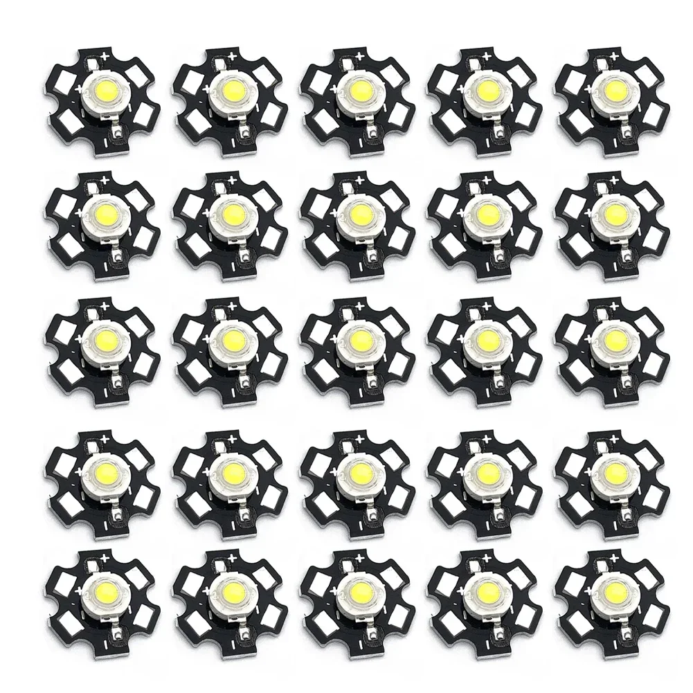 

25pcs 1W 5V LED Lamp Chip Beads 200lm Brightness High Power For Floodlight Industrial Commercial Lighting Tool Accessories