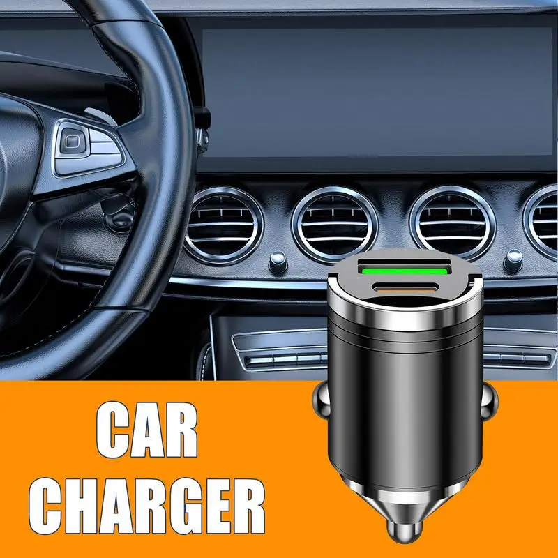 

Car Charger Port Fast Charging 100W USB Car Charger Dual Port Adapter Efficient & Safe Cell Phone Automobile Chargers For