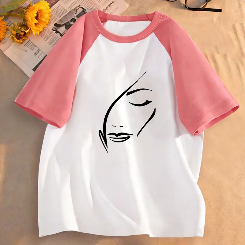 Gothic Vintage Women Face Funny T Shirts Y2k Short Sleeve Kids Children's T-shirt Boys Girls Summer Spring Casual Top Tee Shirt