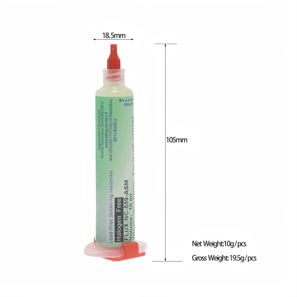 Bolas de soldadura BGA con fundente Nc-559-asm, soldadura líquida para jeringa, pasta de soldar de 10 ml, fundente para soldar sin limpieza, herramientas de soldadura