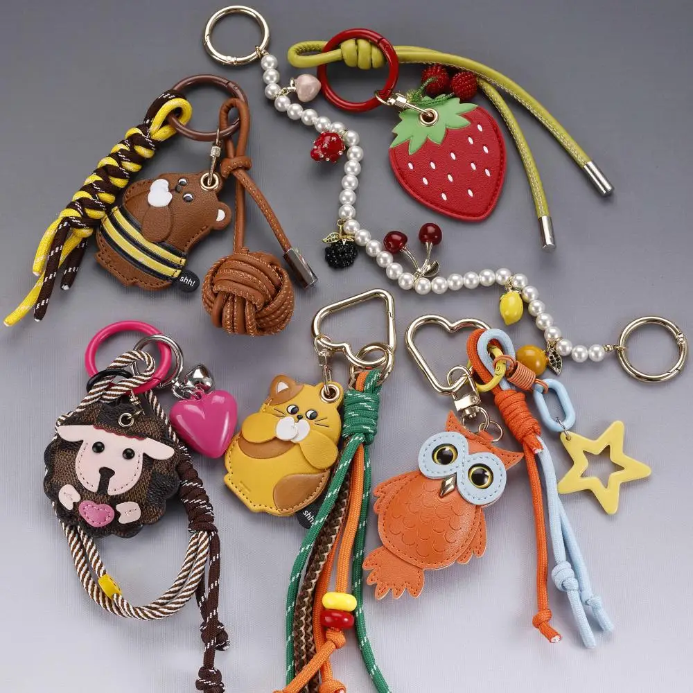

Goreal New Arrivals Chic Personalized Cartoon Cute Animals and Fruit Colorful PU Leather Bag Charms for Woman