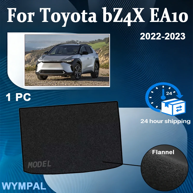 

Замшевые коврики в багажник автомобиля для Toyota bZ4X EA10 Subaru Solterra 2022 2023, полиэстеровые фланелевые подкладки для хранения, аксессуары, черные