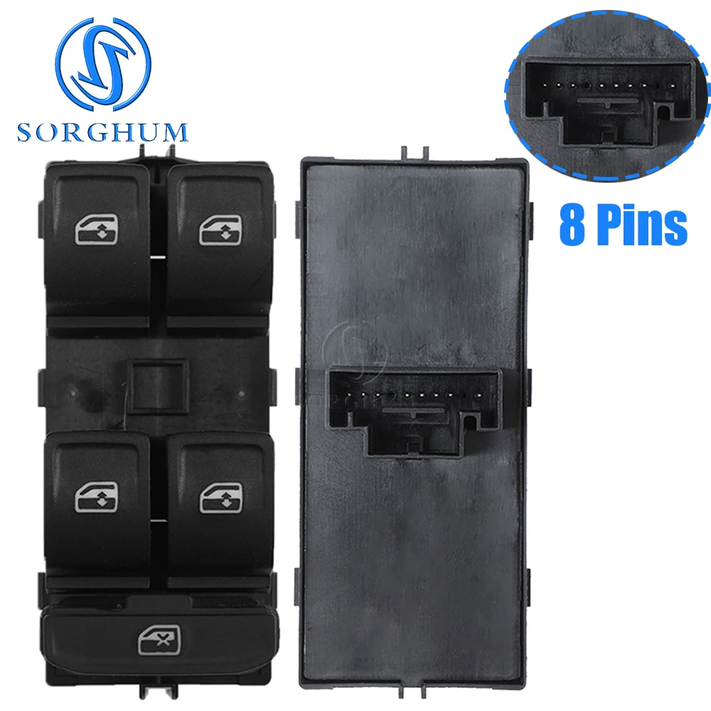 SCORGHUM-Interruptor de controle de janela elétrico, interruptor principal para VW Golf, MK7, Passat B8, Tiguan, Skoda, SEAT, Leon, 5G0959857, Novo 5G0959858
